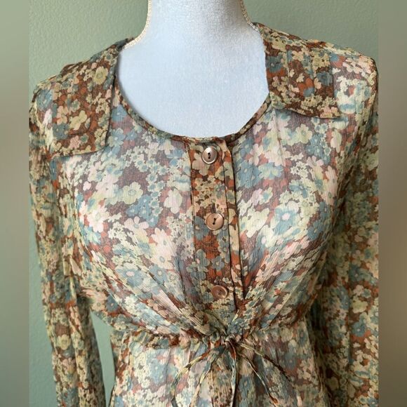 Stella McCartney Sheer Floral Mini Dress Size 40 Made in Italy - Picture 3 of 8